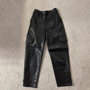 Aritzia Wilfred Cargo Leather Pants